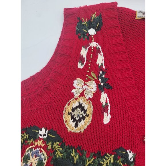 VTG Heirloom Collectibles Ugly Christmas Sweater Vest Nutcracker Holiday SZ S - Picture 8 of 9